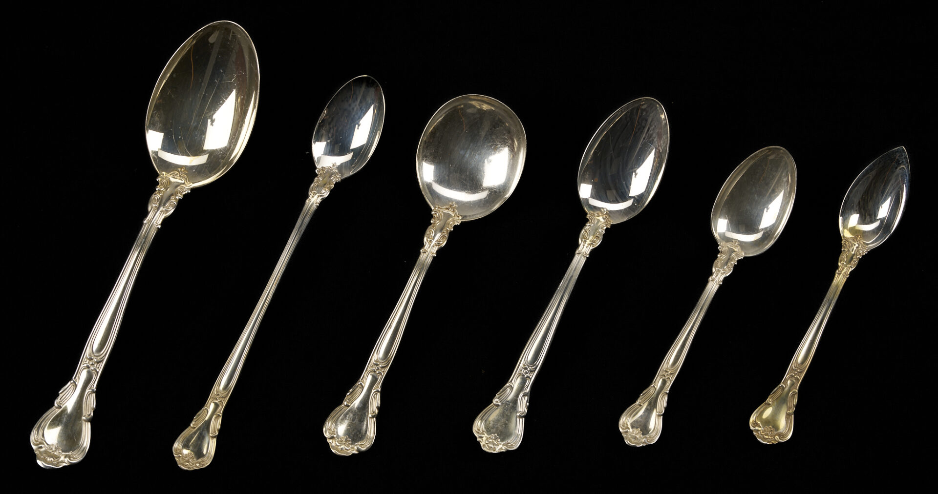 Lot 102: 129 Pcs. Gorham Chantilly Sterling Flatware