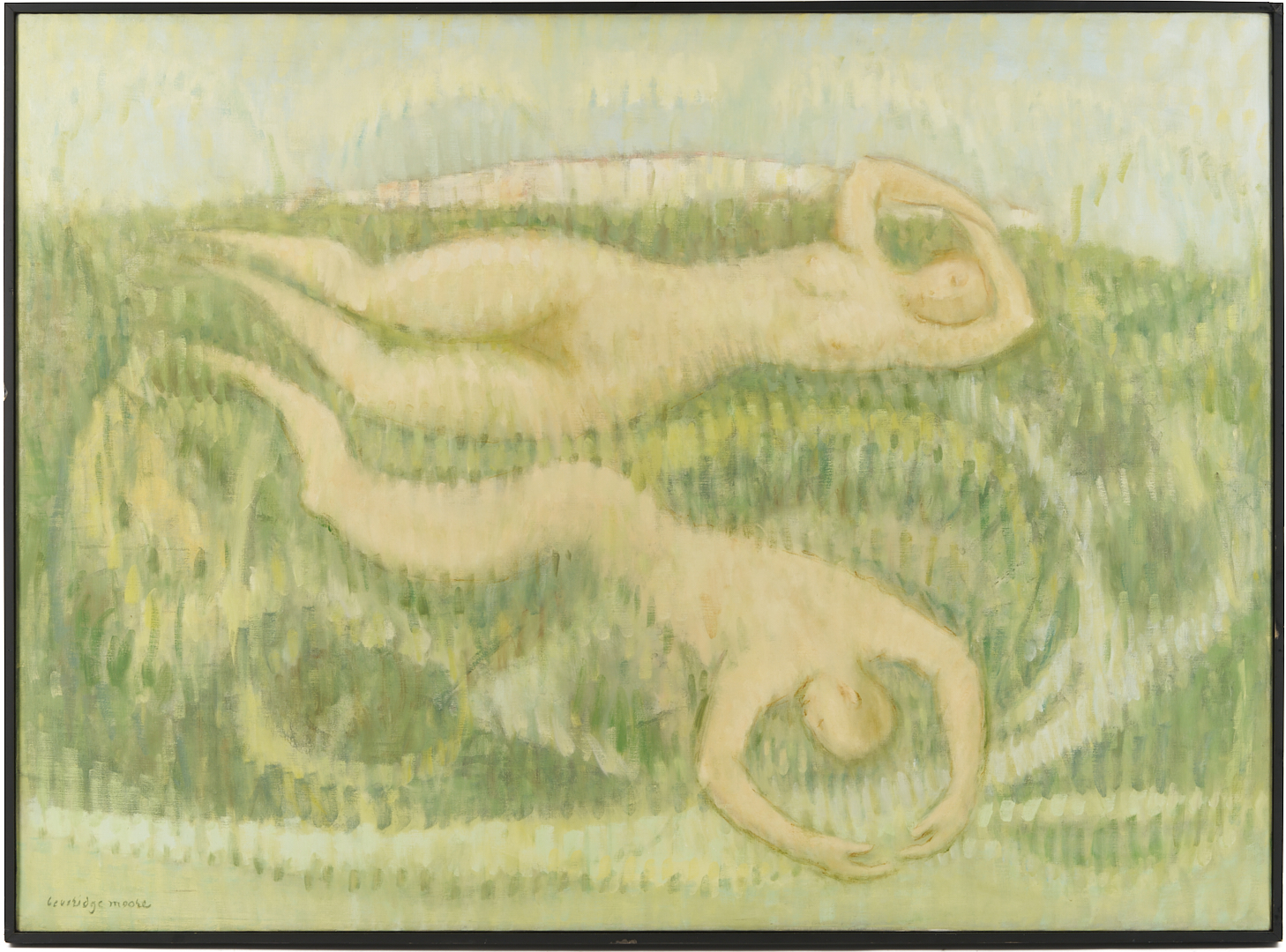 Lot 1032: Beveridge Moore O/C Painting, Panoramic Figures