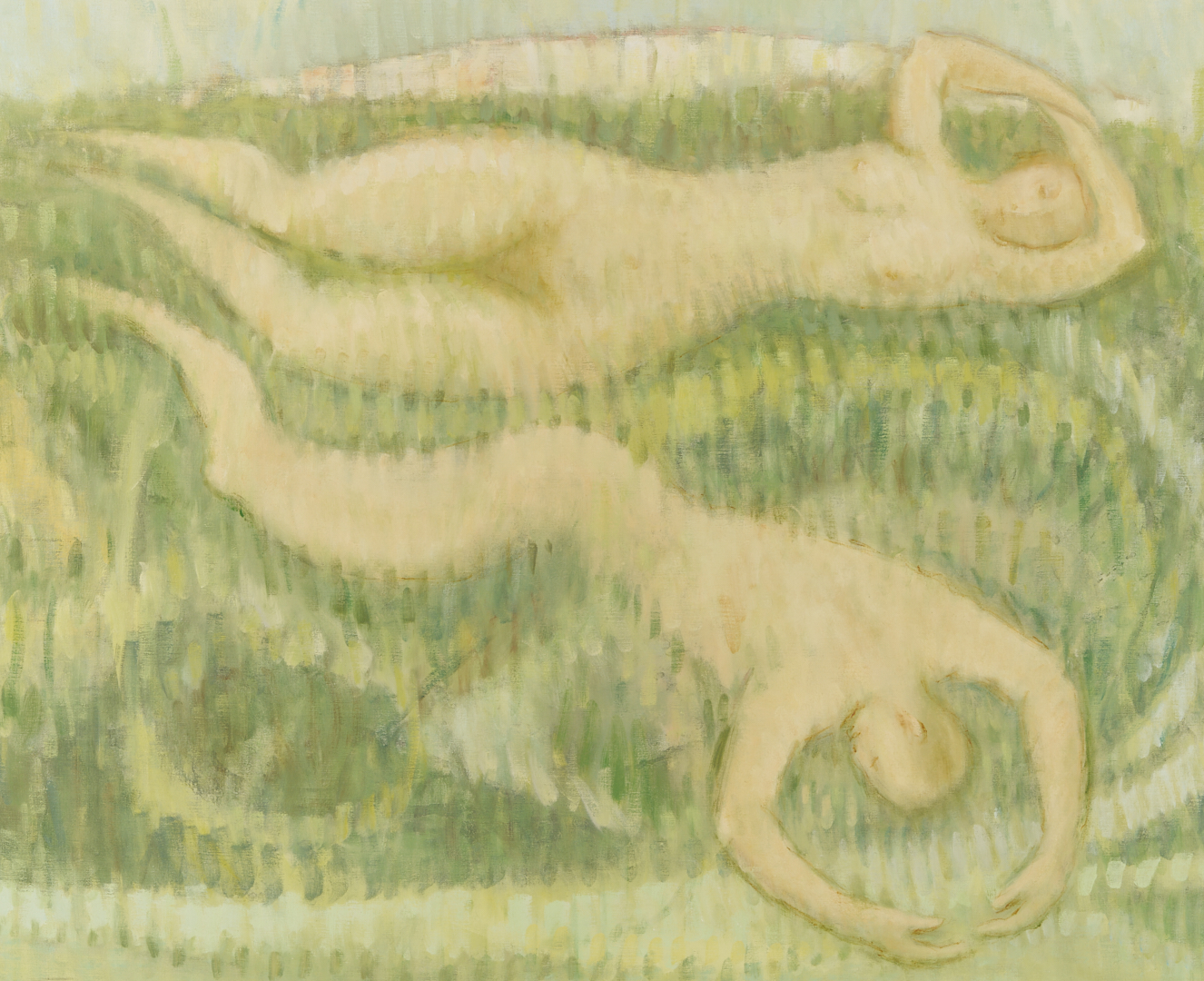 Lot 1032: Beveridge Moore O/C Painting, Panoramic Figures