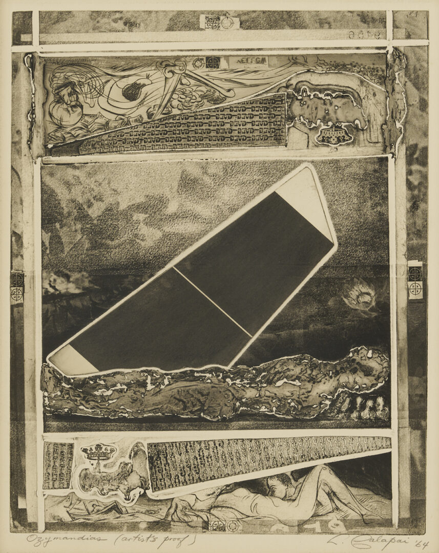 Lot 1034: Letterio Calapai Aquatint Engraving, “Oxymanias,” A/P