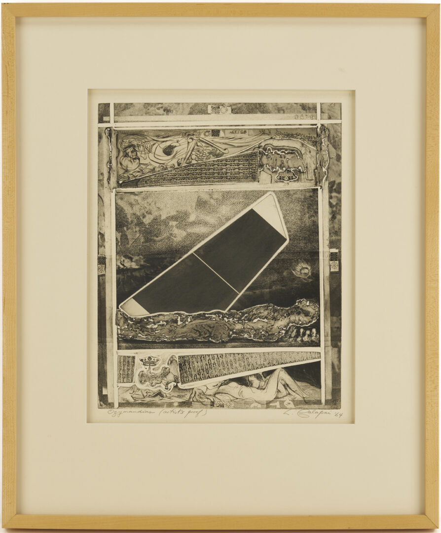 Lot 1034: Letterio Calapai Aquatint Engraving, “Oxymanias,” A/P