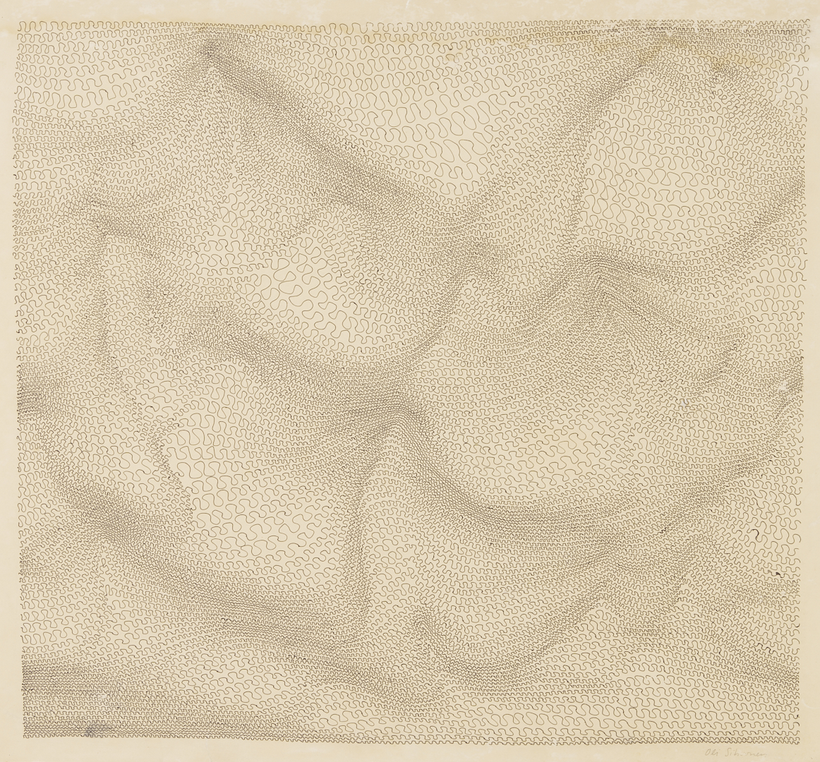 Lot 1035: Oli Sihvonen Abstract Ink Drawing