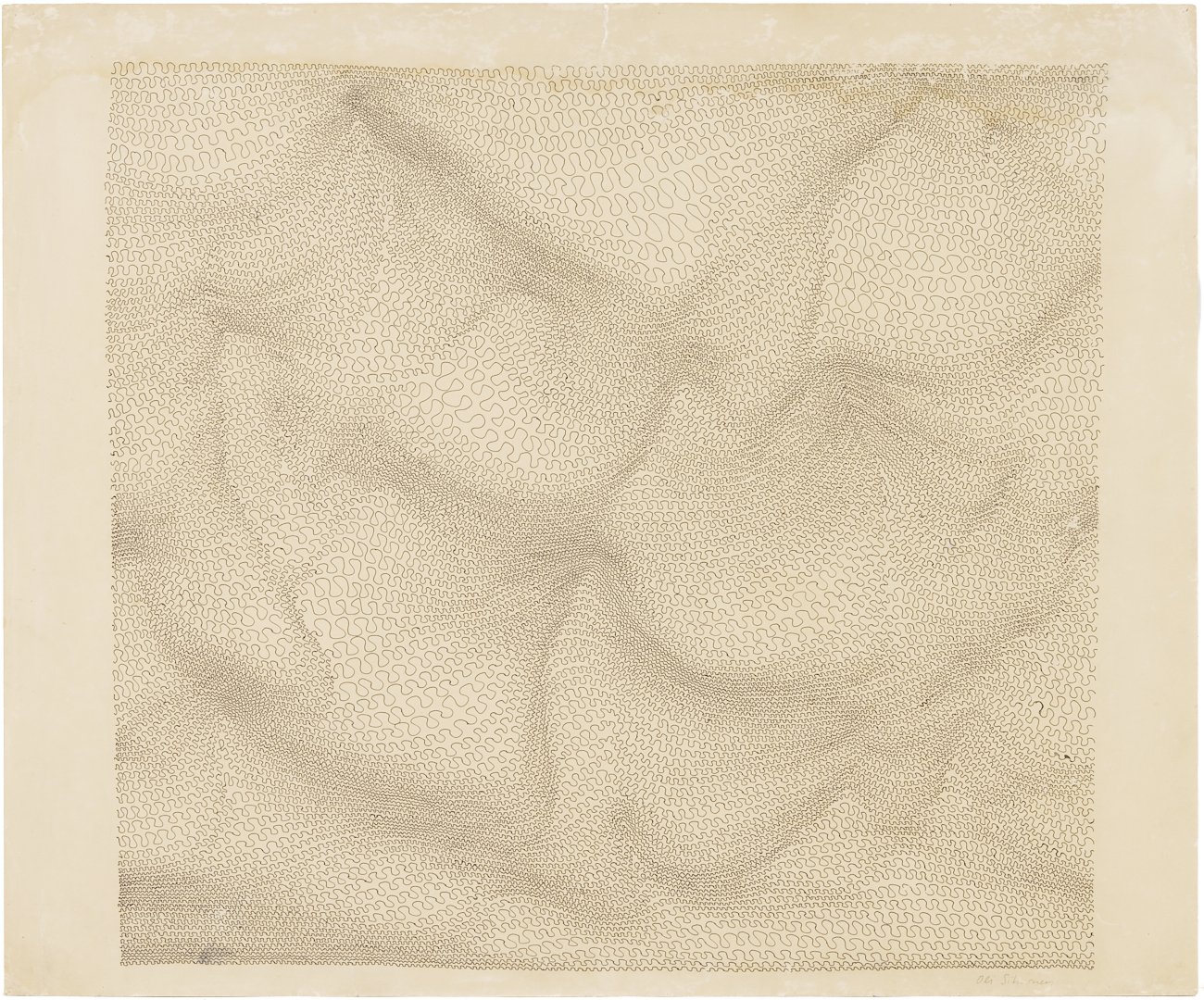 Lot 1035: Oli Sihvonen Abstract Ink Drawing