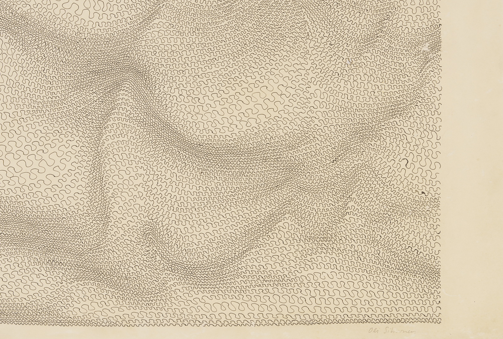 Lot 1035: Oli Sihvonen Abstract Ink Drawing