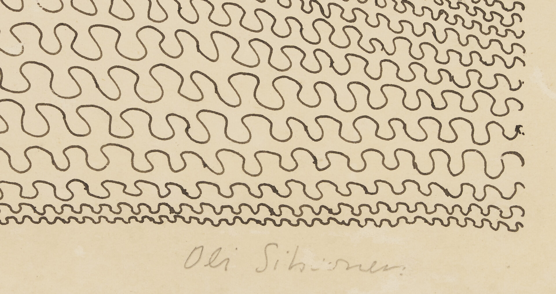 Lot 1035: Oli Sihvonen Abstract Ink Drawing