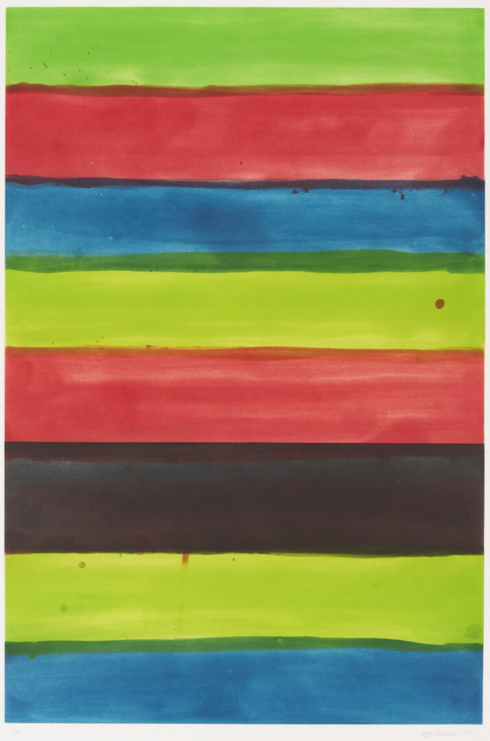 Lot 1038: Mary Heilmann Color Aquatint Etching, Jazz