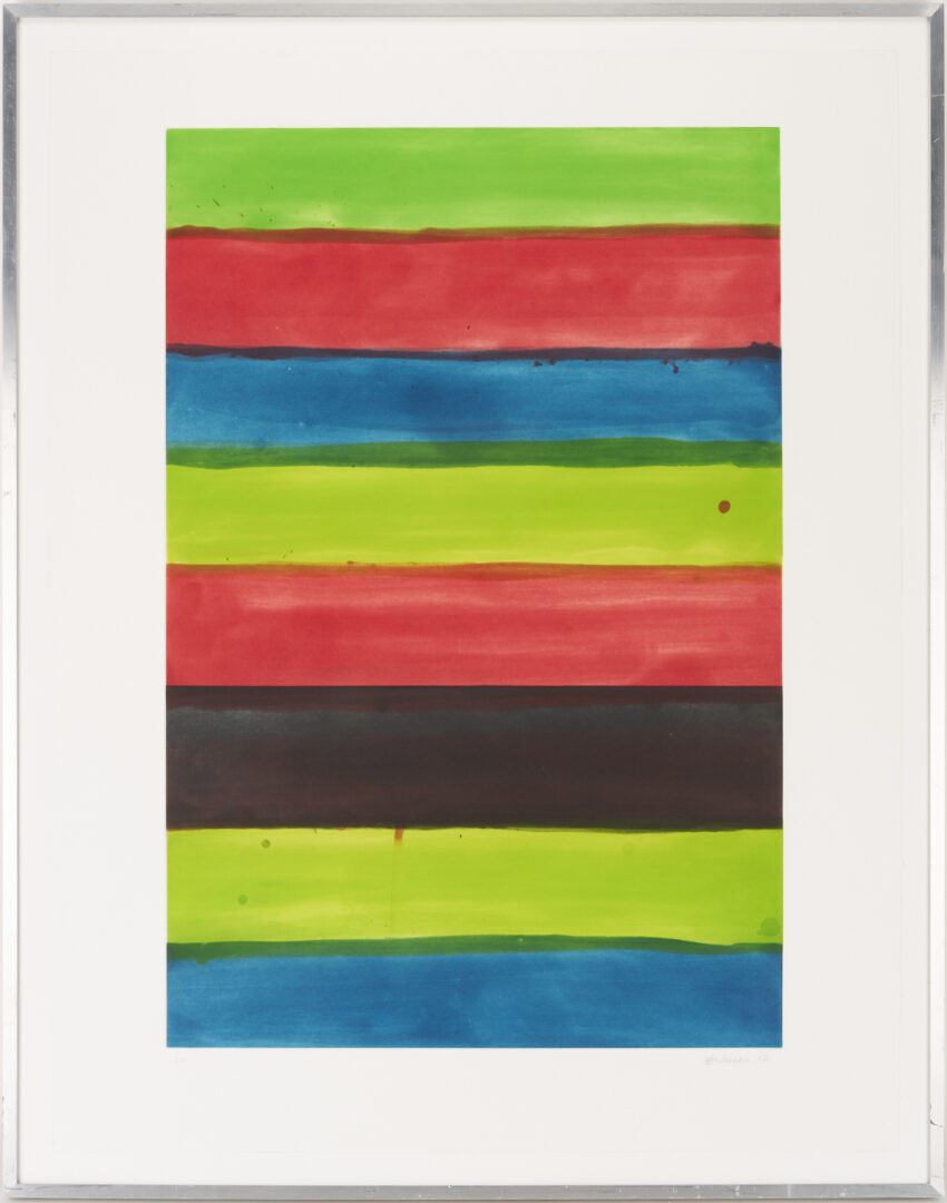 Lot 1038: Mary Heilmann Color Aquatint Etching, Jazz