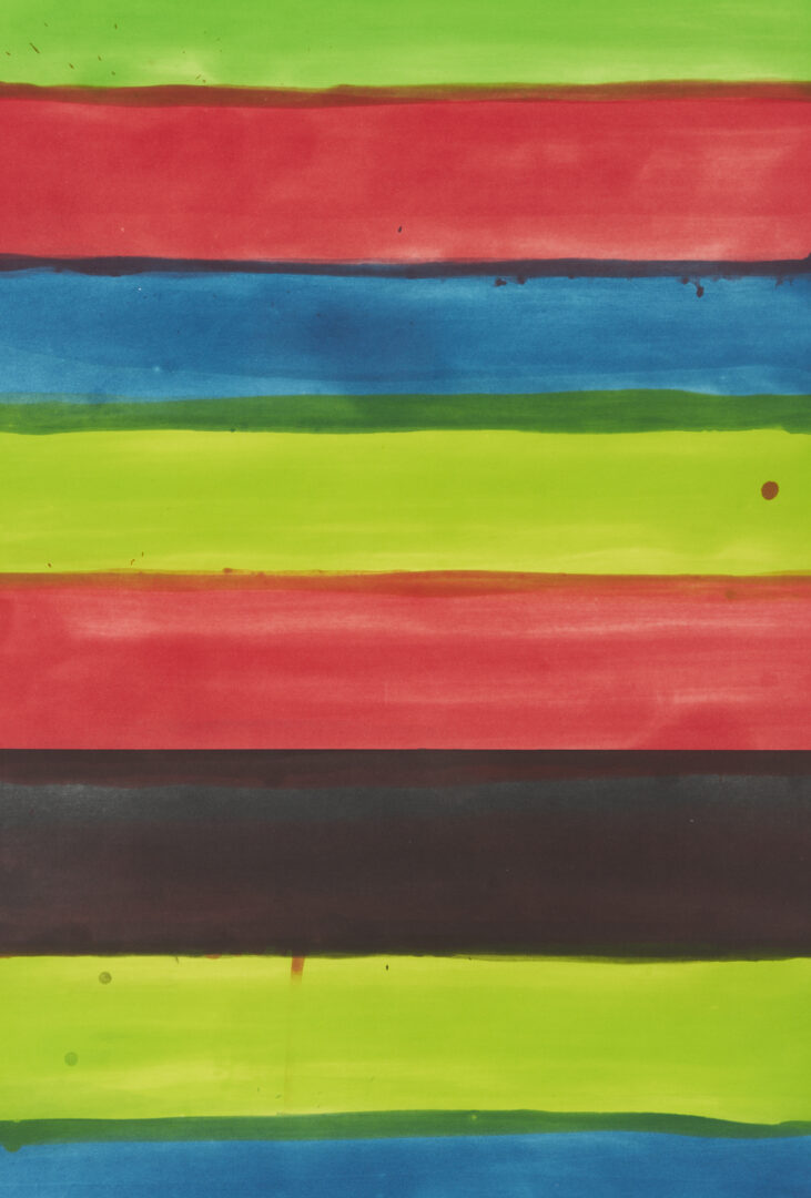 Lot 1038: Mary Heilmann Color Aquatint Etching, Jazz