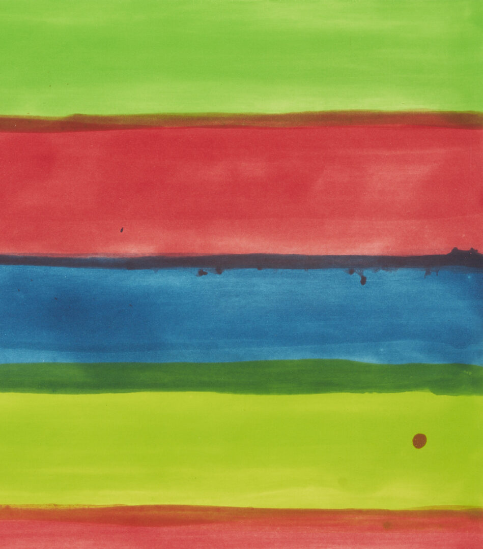 Lot 1038: Mary Heilmann Color Aquatint Etching, Jazz