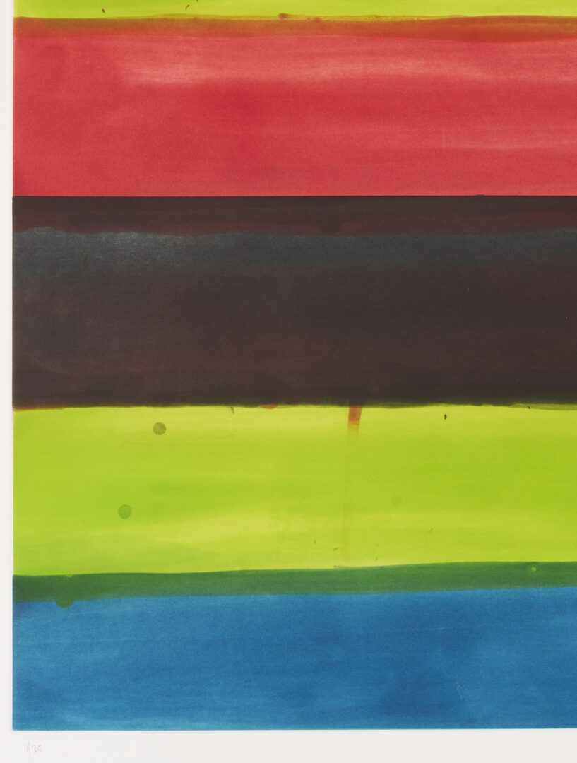Lot 1038: Mary Heilmann Color Aquatint Etching, Jazz