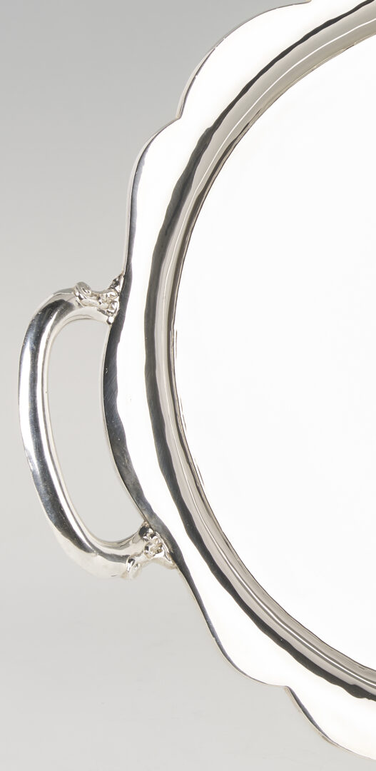 Lot 103: Large Mexican Oval Sterling Silver Tray