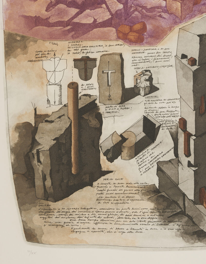 Lot 1040: 3 Gio Pomodoro Modernist Sculptural Prints