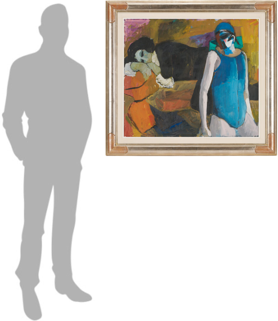 Lot 1041: Bruno Paoli Modernist O/C Painting, Momento