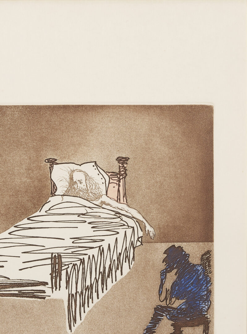 Lot 1043: Large Salvador Dali Signed Etching, Le Legacy from Historia de Don Quichotte de la Mancha