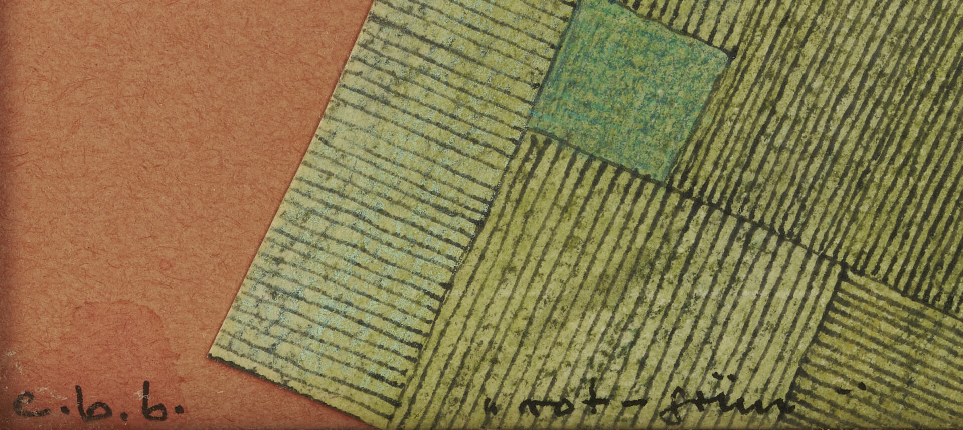 Lot 1048: Elsa Burckhardt-Blum Collage, Rot-grun