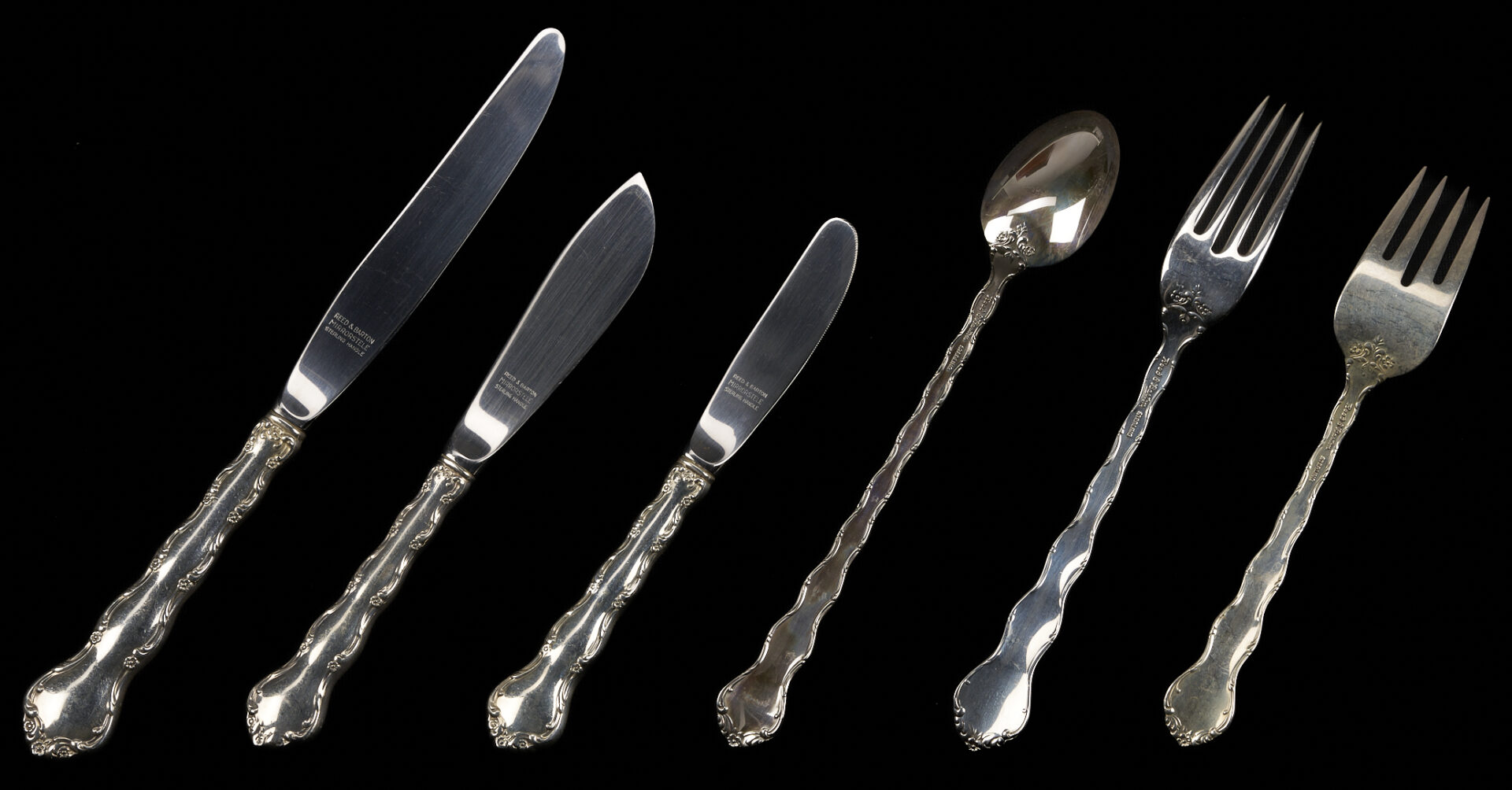 Lot 104: 101 Pcs. Reed and Barton Tara Pattern Silver Flatware