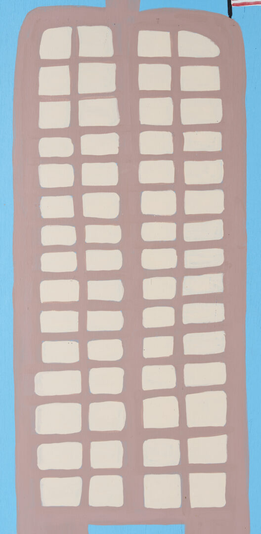 Lot 1051: Annie Tolliver Post-Sept. 11 Painting, God Bless America