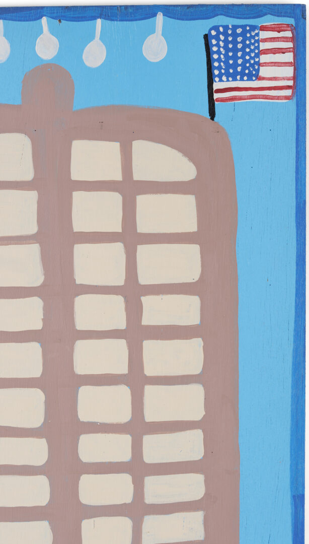 Lot 1051: Annie Tolliver Post-Sept. 11 Painting, God Bless America