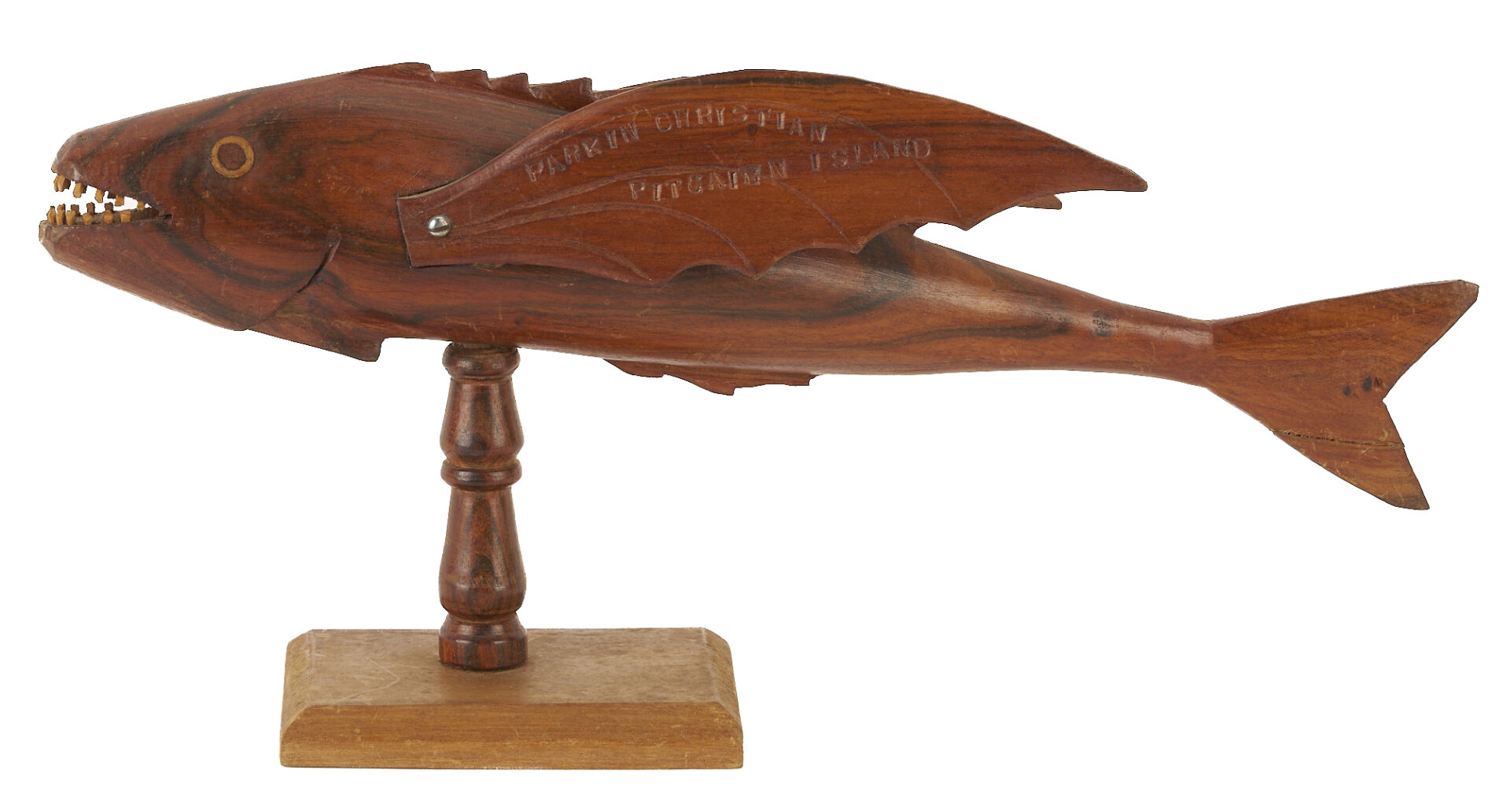 Lot 1052: 2 New Zealand Pitcairn Islands Carved Animal Sculptures incl. Parkin Christian