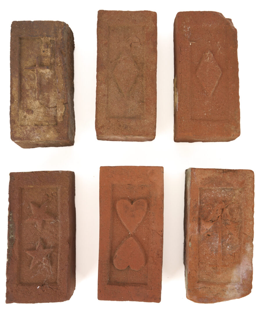 Lot 1054: 12 James B. Keller TN Folk Art Bricks