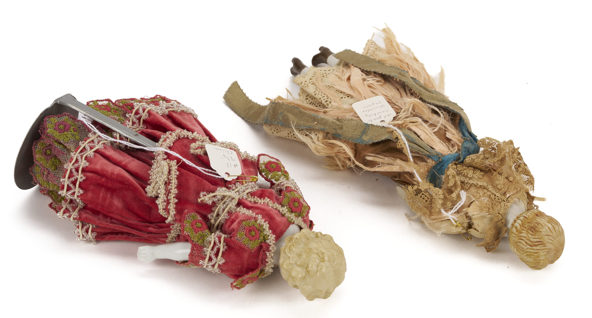 Lot 1058: Group of 6 China & Parian Head Dolls