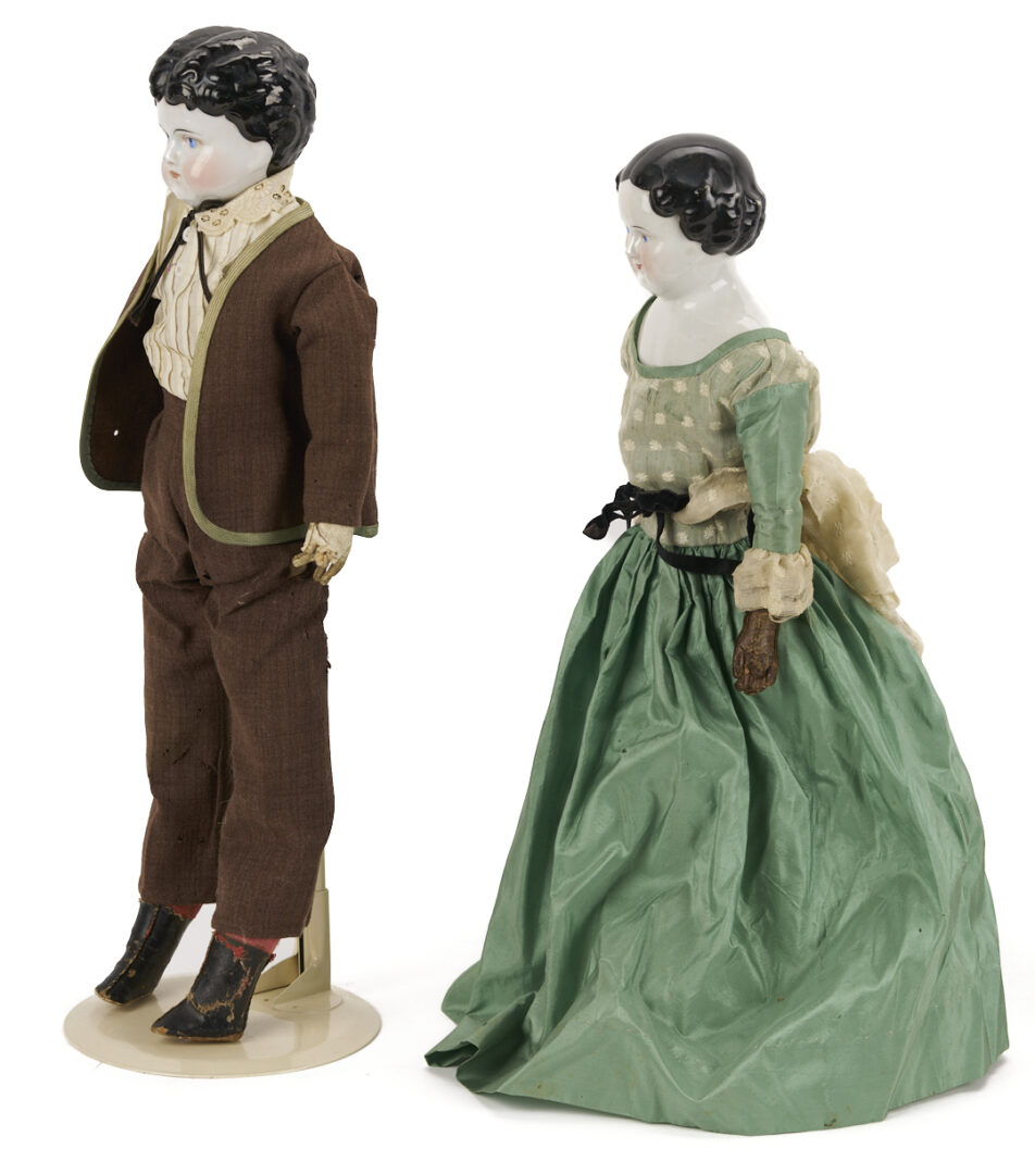 Lot 1058: Group of 6 China & Parian Head Dolls