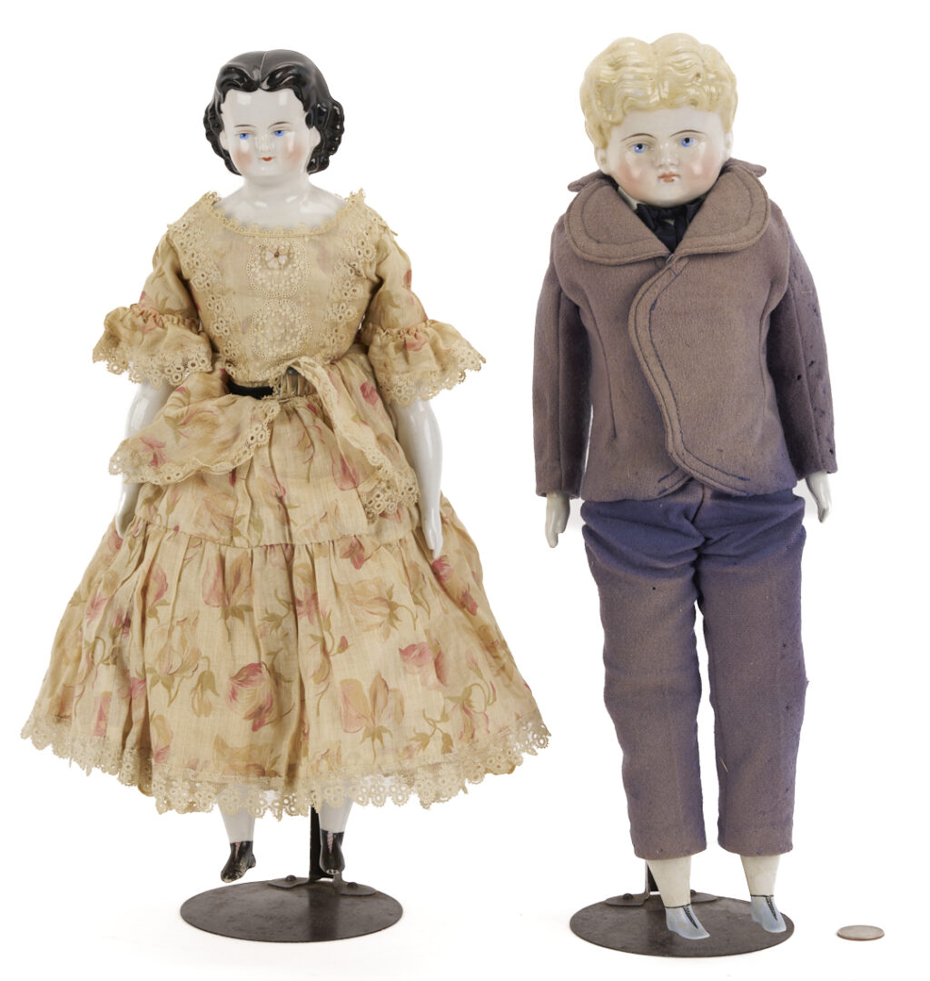 Lot 1059: 2 19th C. Dolls Incl. Adelina Patti & Male Doll