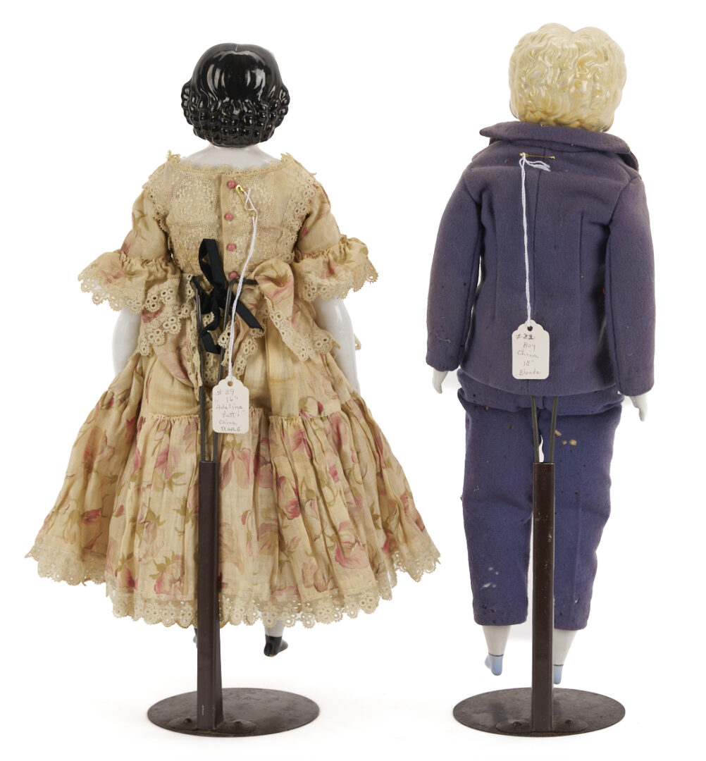 Lot 1059: 2 19th C. Dolls Incl. Adelina Patti & Male Doll