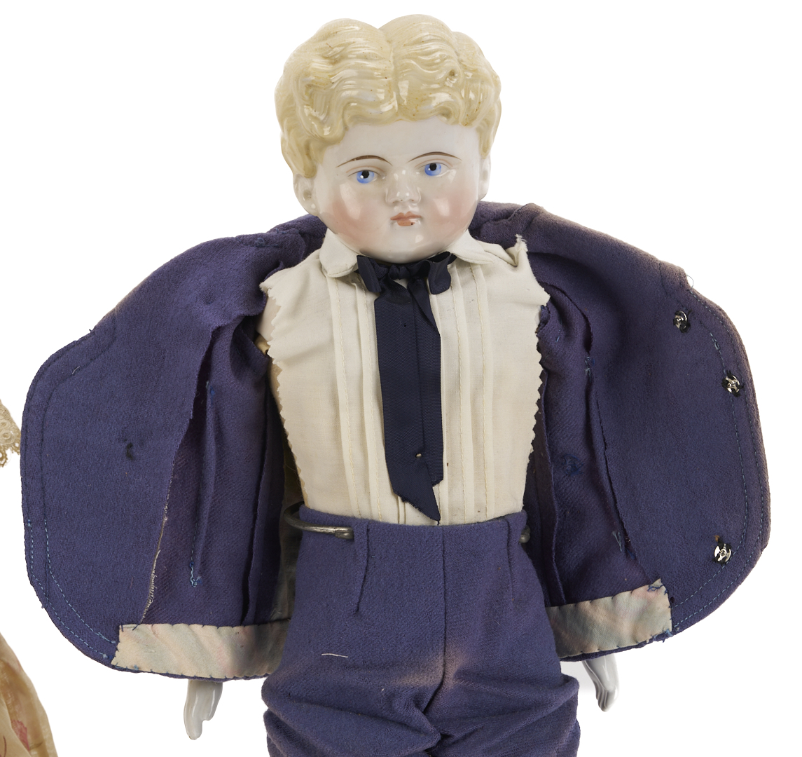Lot 1059: 2 19th C. Dolls Incl. Adelina Patti & Male Doll