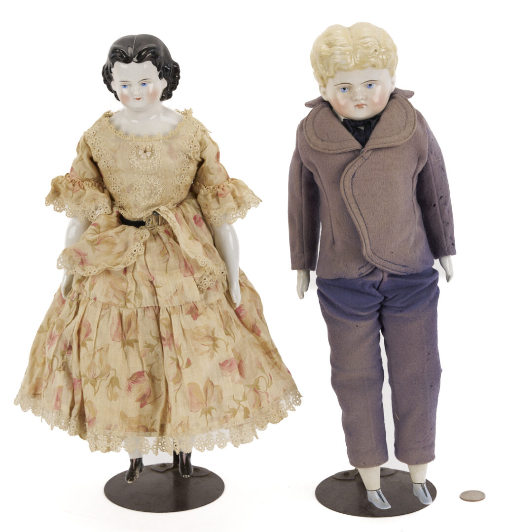 Lot 1059: 2 19th C. Dolls Incl. Adelina Patti & Male Doll