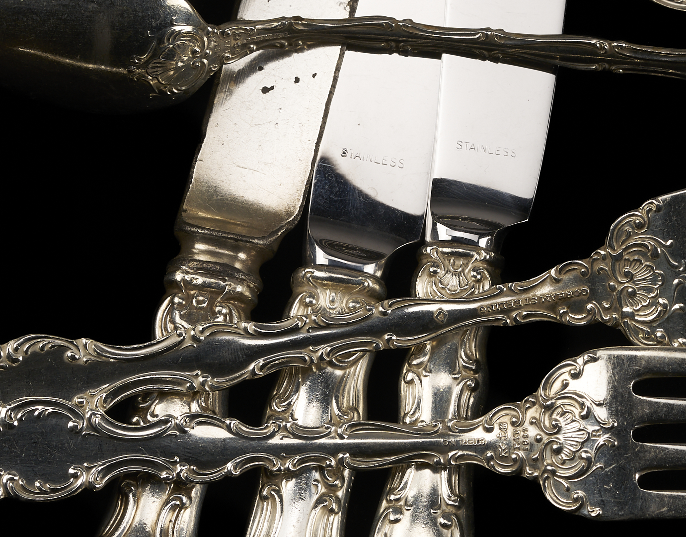 Lot 105: 90 Pcs Gorham Sterling Flatware, Strasbourg Pattern