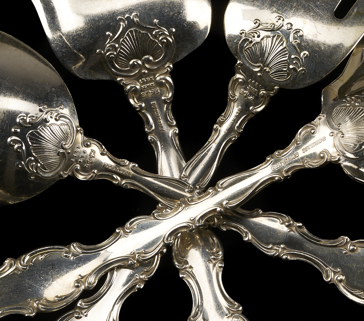 Lot 105: 90 Pcs Gorham Sterling Flatware, Strasbourg Pattern