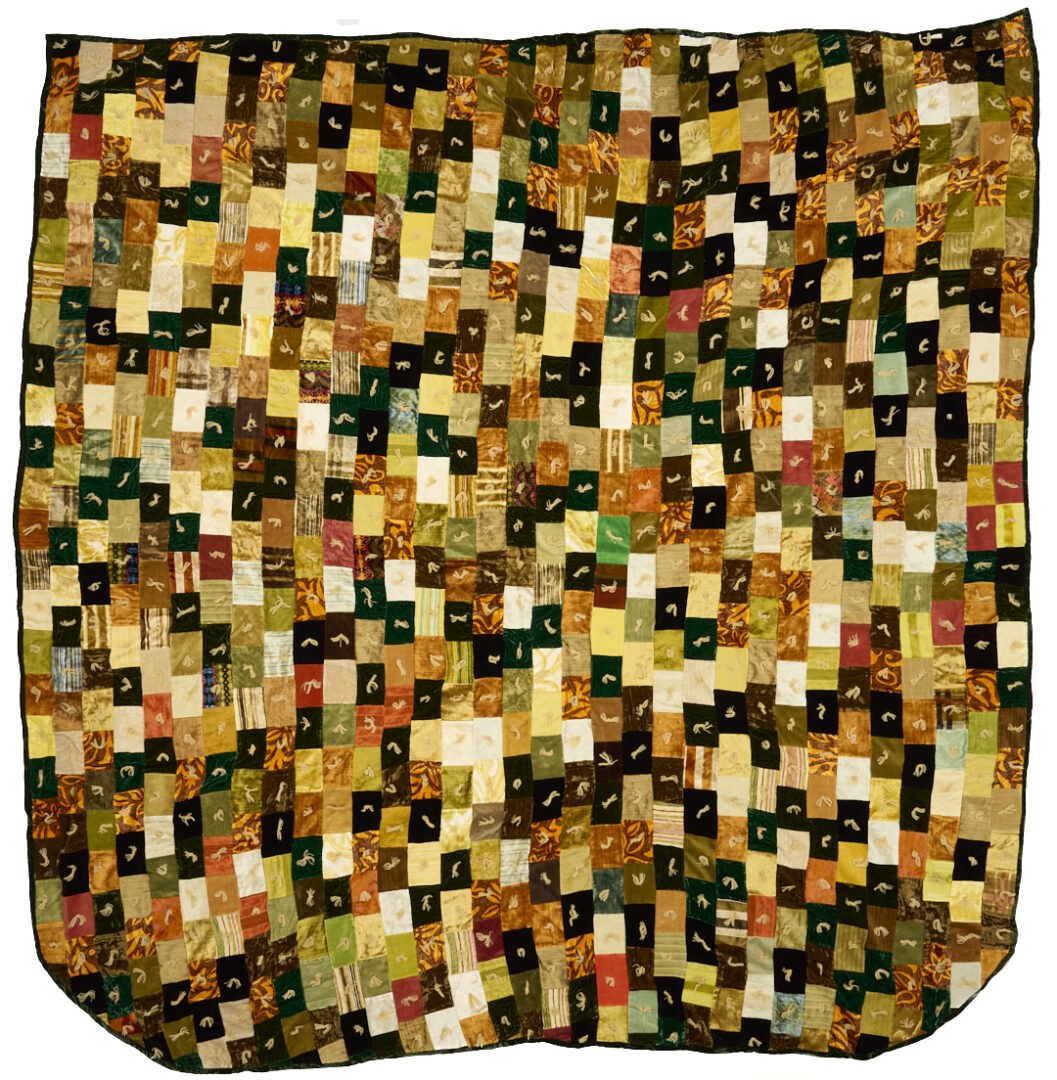 Lot 1061: 2 Quilts: Log Cabin & Brick Patterns, Ohio Provenance