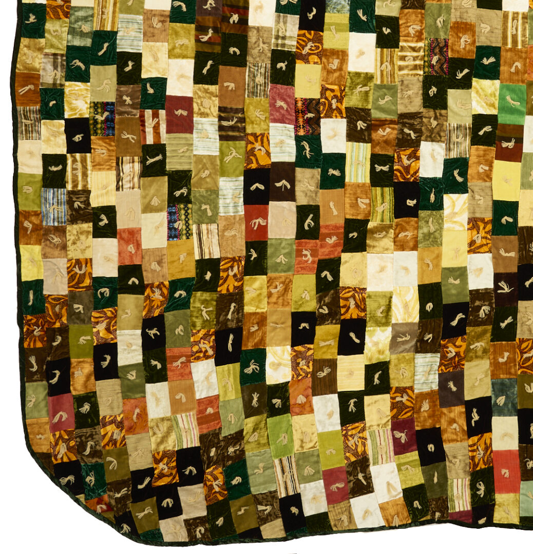 Lot 1061: 2 Quilts: Log Cabin & Brick Patterns, Ohio Provenance