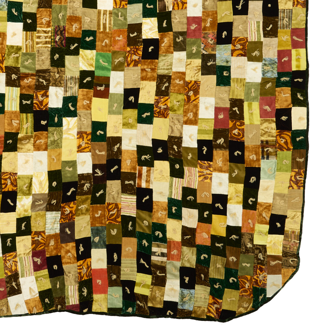 Lot 1061: 2 Quilts: Log Cabin & Brick Patterns, Ohio Provenance