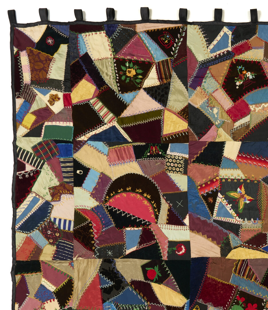 Lot 1063: Nashville Crazy Quilt w/ Flour Sack Backing