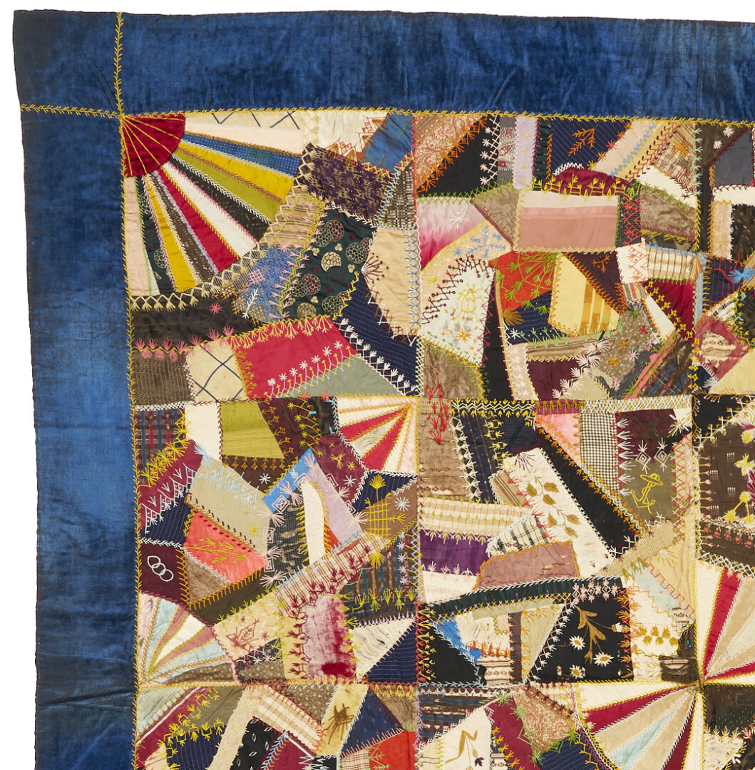 Lot 1064: Classic Victorian Crazy Quilt