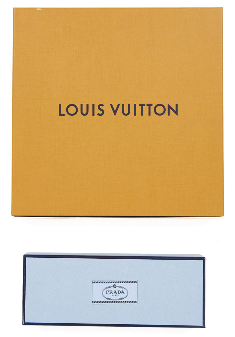 Lot 1066: 5 Designer Scarves: Tiffany, Fendi, Louis Vuitton, Lancel and Prada