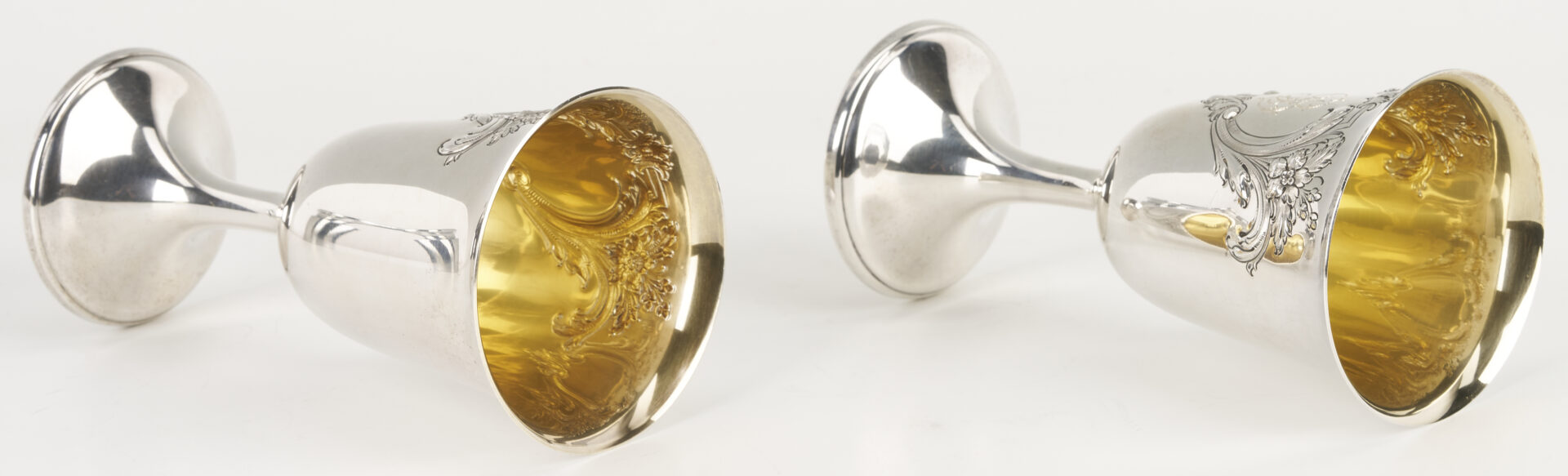 Lot 106: 12 Watrous Repousse Sterling Silver Goblets