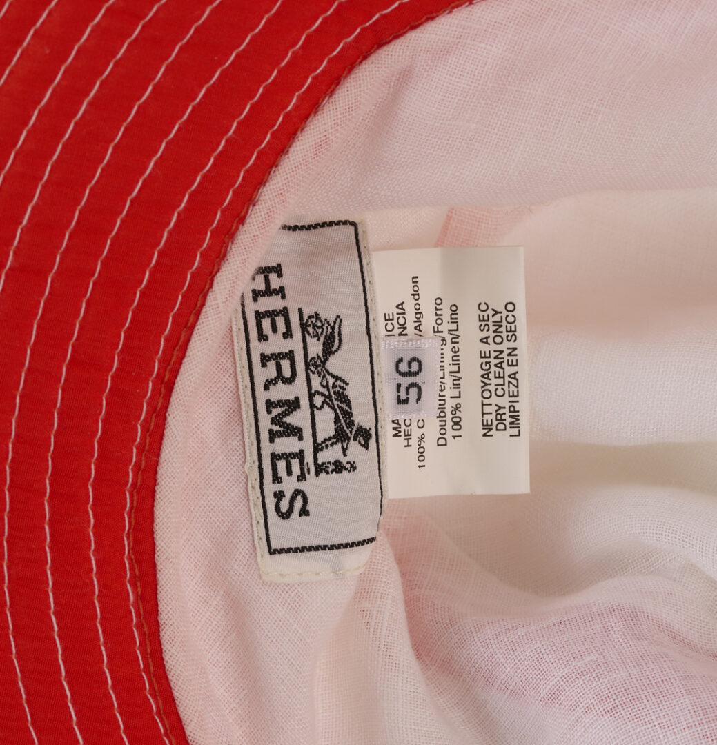 Lot 1071: 2 Hermes Hats and Fedoras with Gucci Band