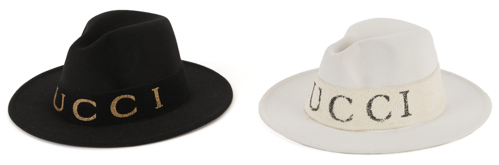 Lot 1071: 2 Hermes Hats and Fedoras with Gucci Band