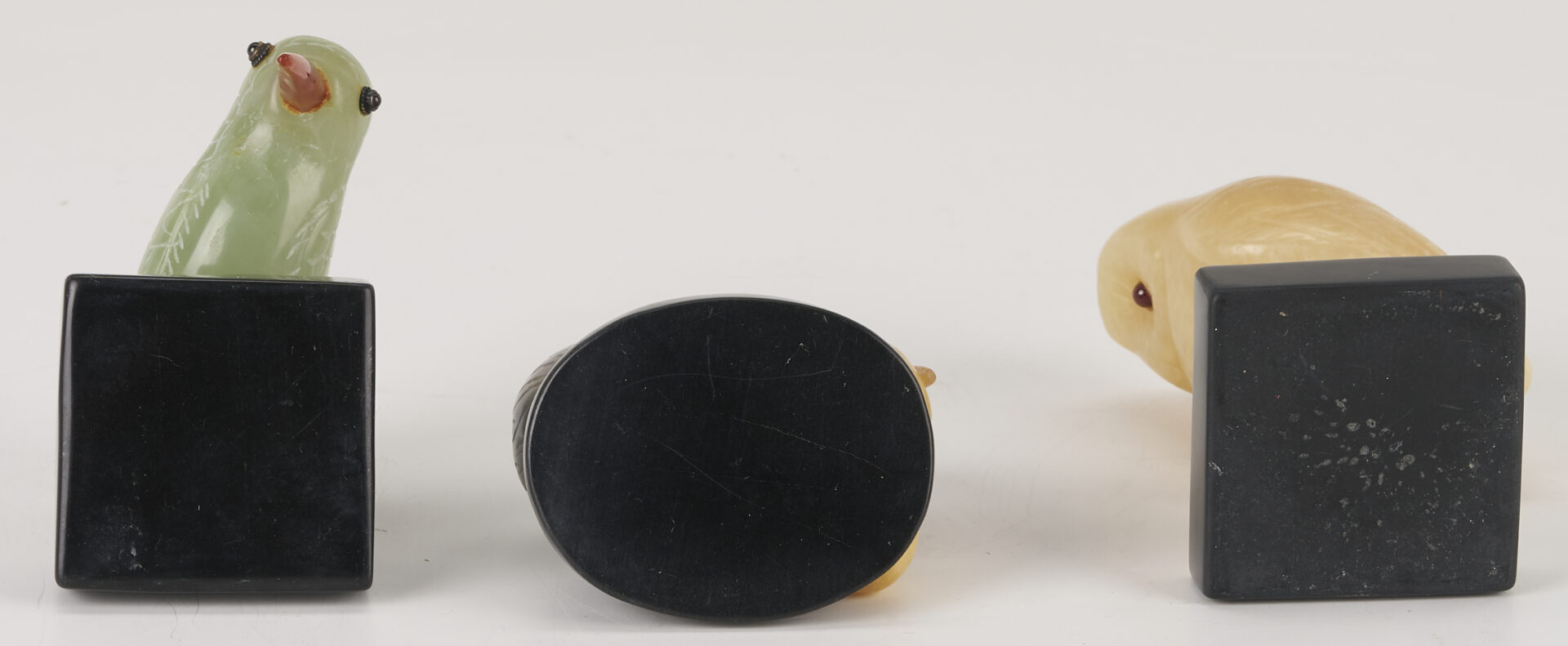 Lot 1073: 8 Porcelain & Hardstone Figures: Herend, Royal Doulton, Birds