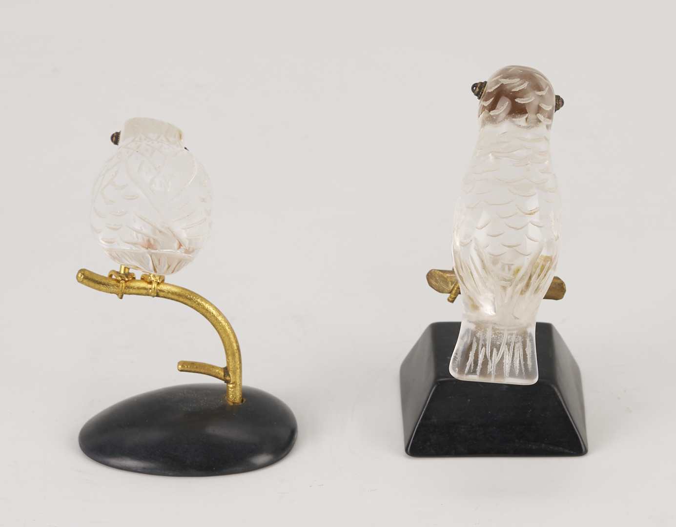 Lot 1073: 8 Porcelain & Hardstone Figures: Herend, Royal Doulton, Birds