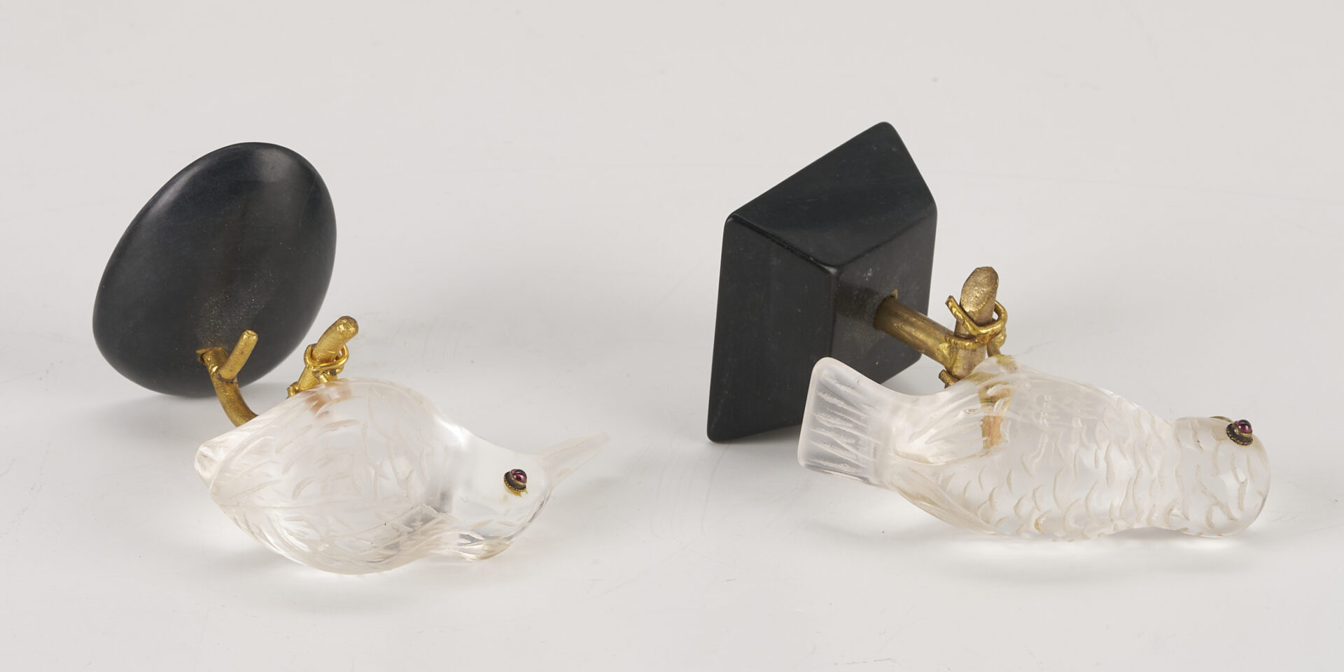 Lot 1073: 8 Porcelain & Hardstone Figures: Herend, Royal Doulton, Birds