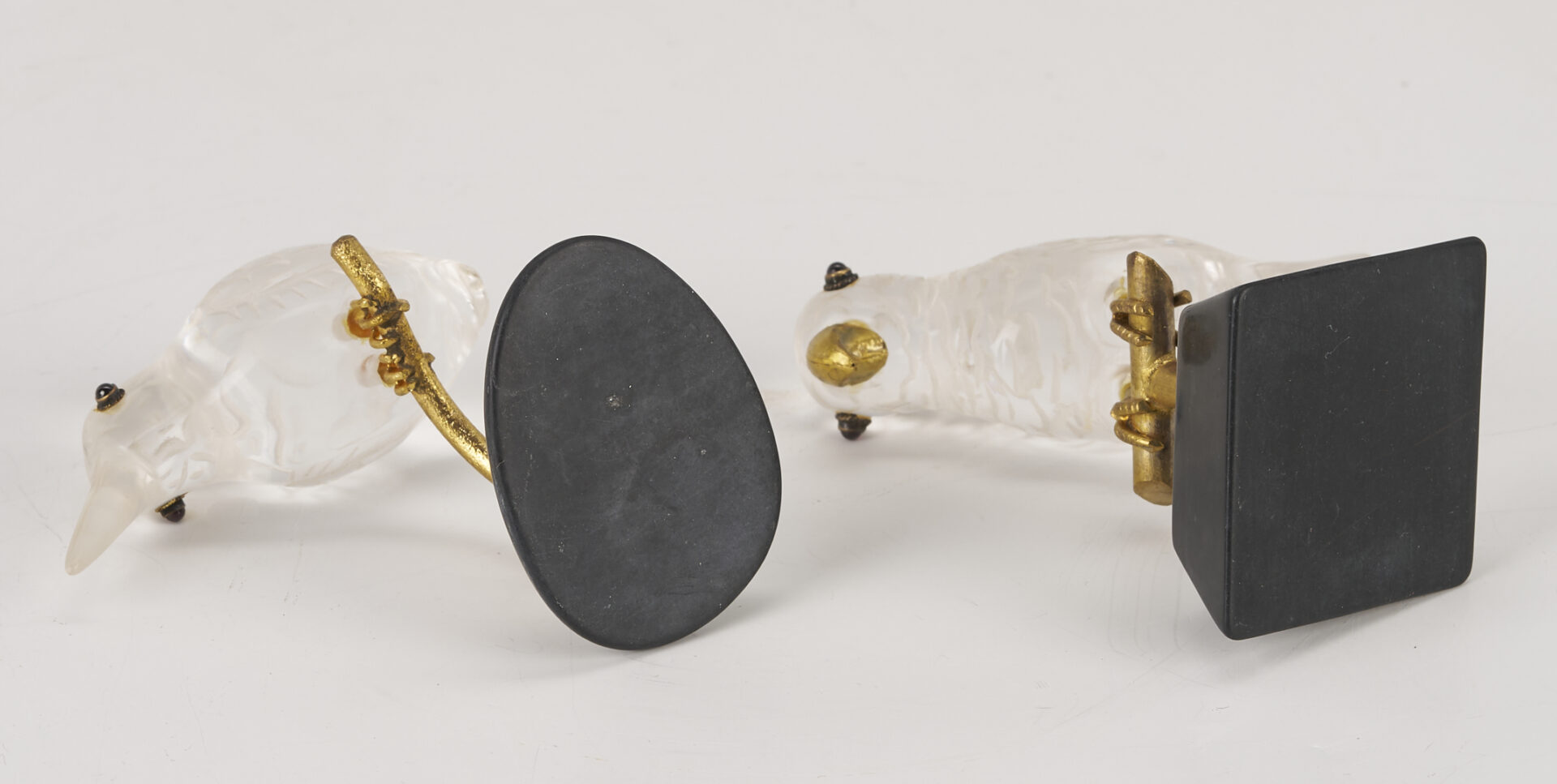 Lot 1073: 8 Porcelain & Hardstone Figures: Herend, Royal Doulton, Birds