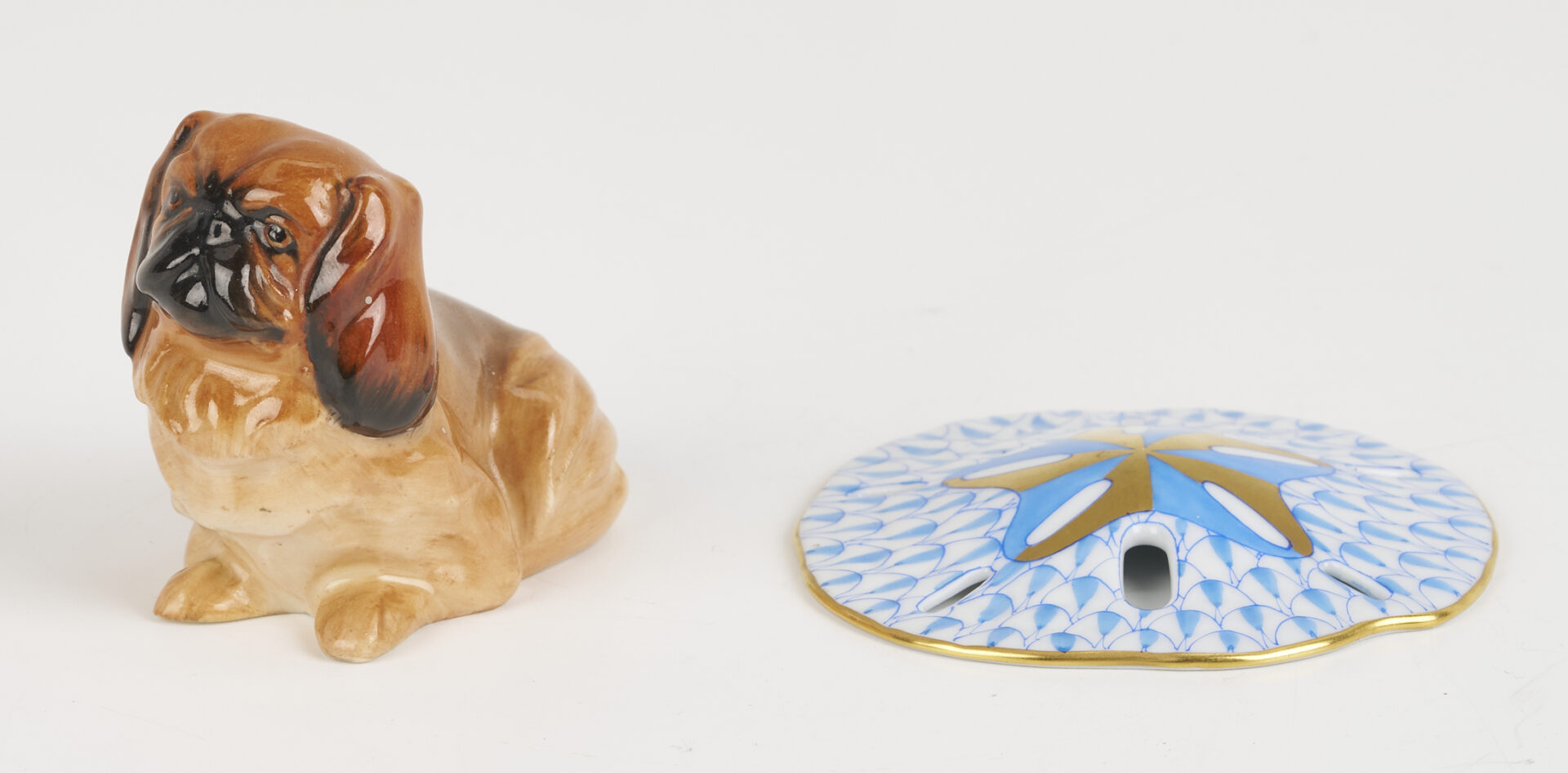 Lot 1073: 8 Porcelain & Hardstone Figures: Herend, Royal Doulton, Birds