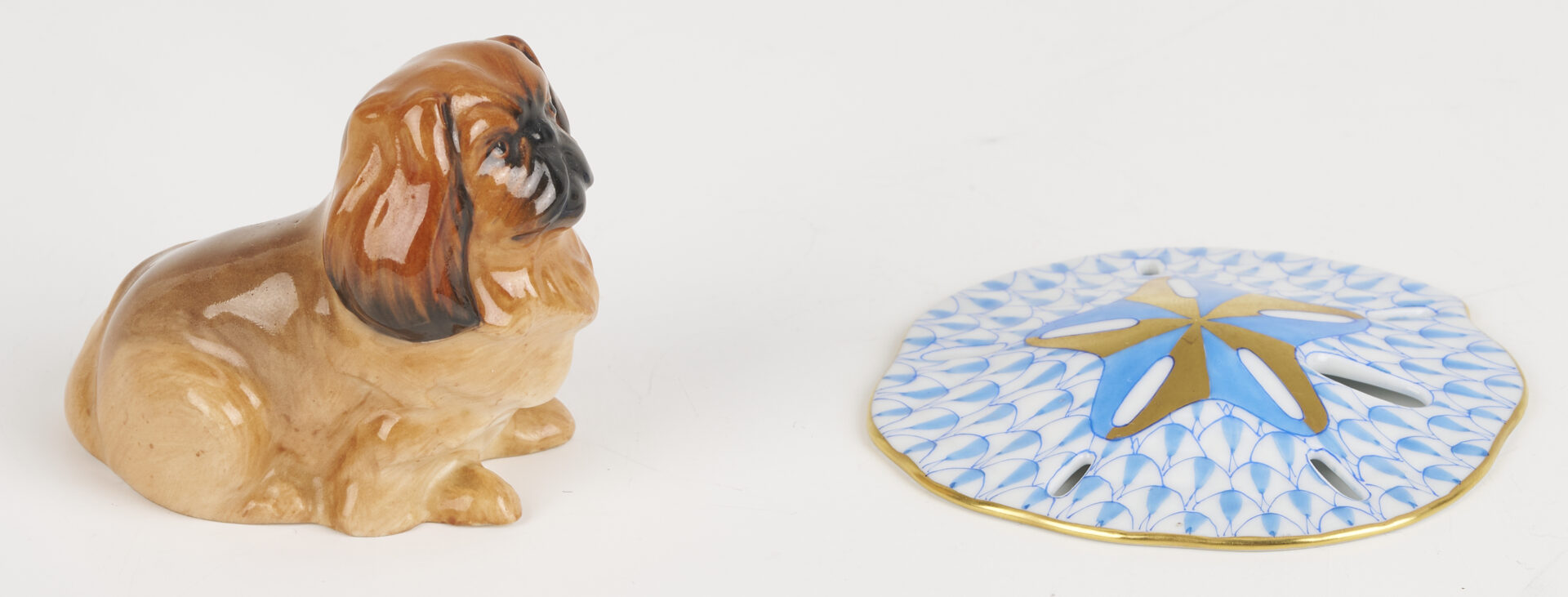 Lot 1073: 8 Porcelain & Hardstone Figures: Herend, Royal Doulton, Birds