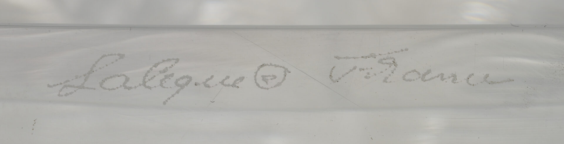 Lot 1075: 3 Clear Art Glass Vases: Lalique, Baccarat, & Steuben