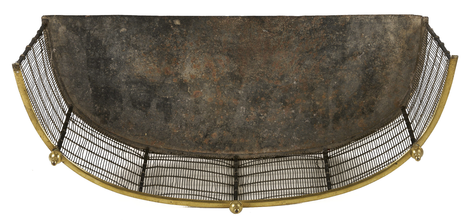 Lot 1078: American Federal Fireplace Wire Fender & Andirons