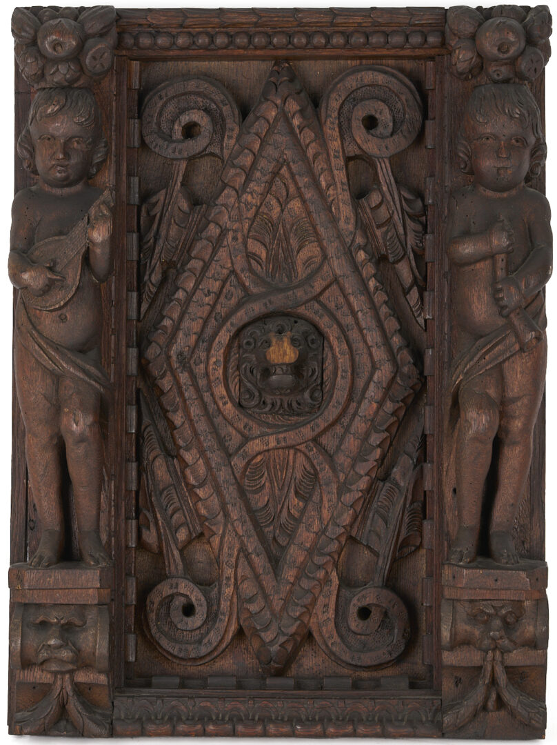 Lot 1079: Carved Baroque  Figural Panel